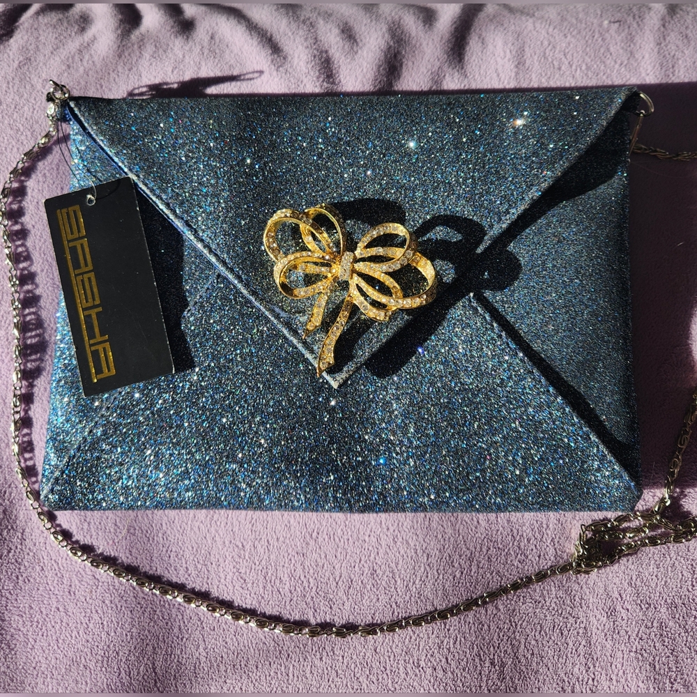 Sasha Blue Sparkle Purse NWT